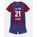 Günstige Barcelona Frenkie de Jong #21 Babykleidung Heim Fussballtrikot Kinder 2023-24 Kurzarm (+ kurze hosen)